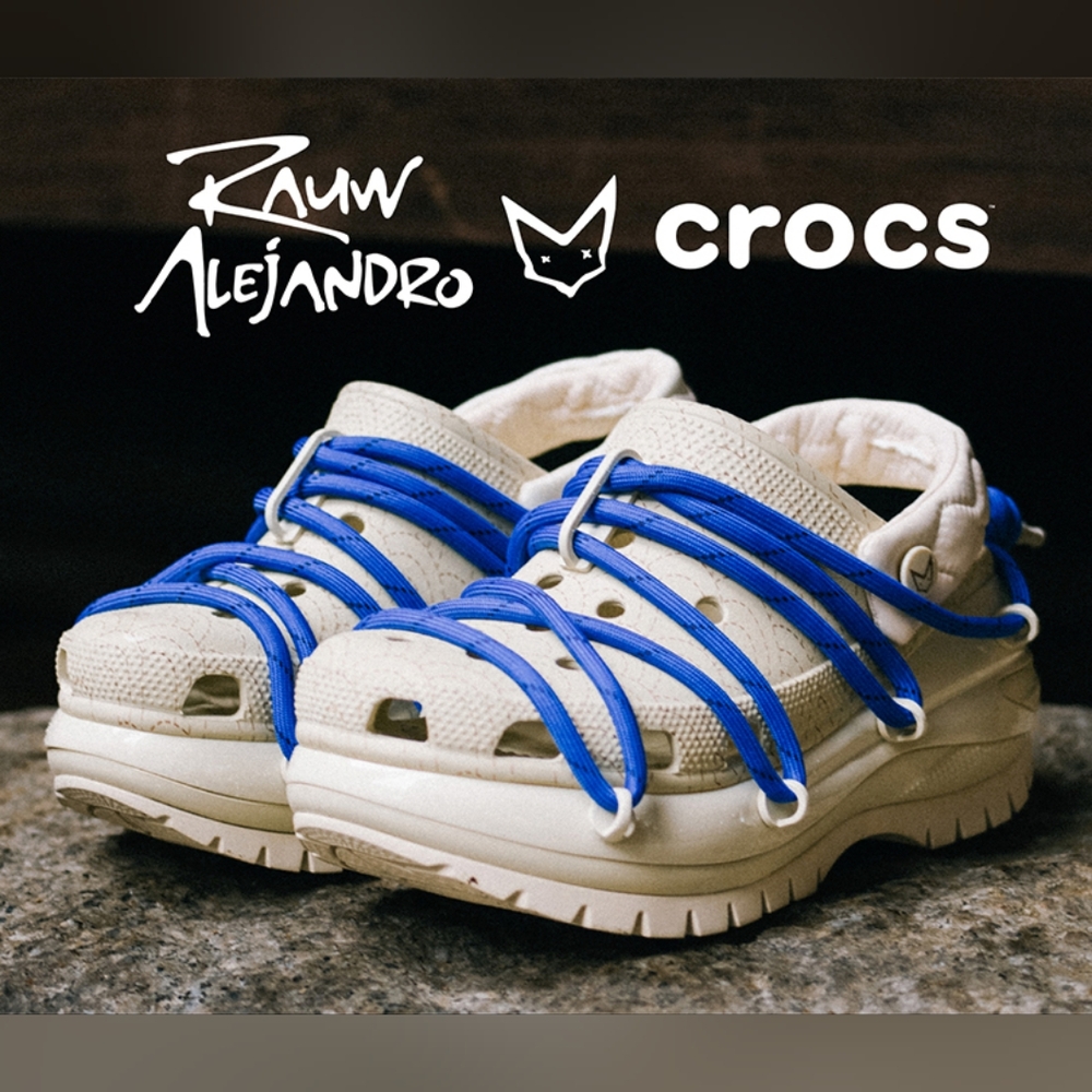 Rauw Alejandro X Crocs Mega Crush Clog Size 8 Bone